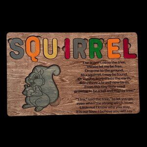 Wood Animal Poem Puzzle